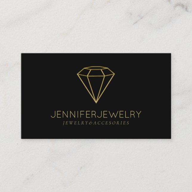Gold Diamond Jewelry Business Card (Front)