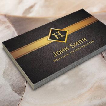 Gold Diamond Label Investigator Business Card by cardfactory at Zazzle