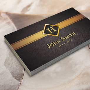 Gold Diamond Label Pilot/Aviator Business Card
