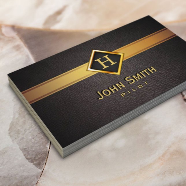 Gold Diamond Label Pilot/Aviator Business Card (Creator Uploaded)