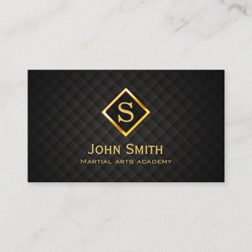 Customizable Gold Diamond Martial Arts Business Card