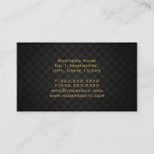 Gold Diamond Monogram Lawyer Business Card (Back)