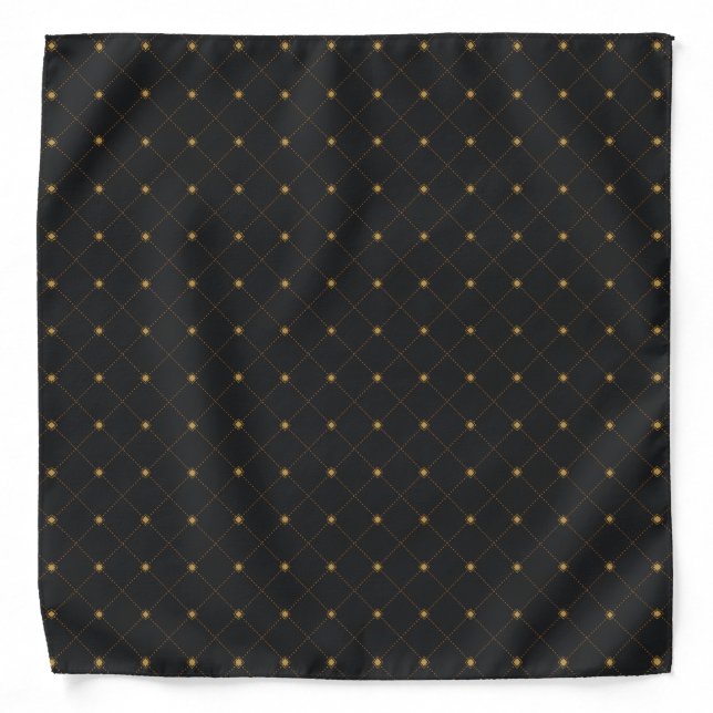 Gold Diamond Pattern Bandana (Front)