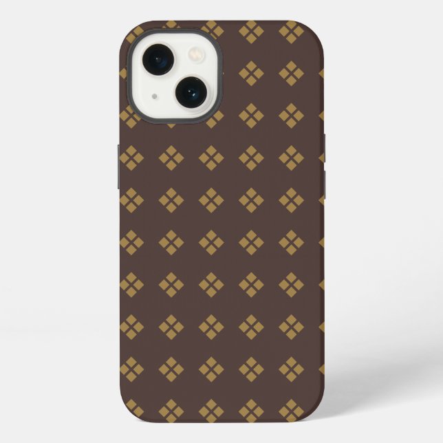 Gold Diamond Pattern Iphone Case (Back)