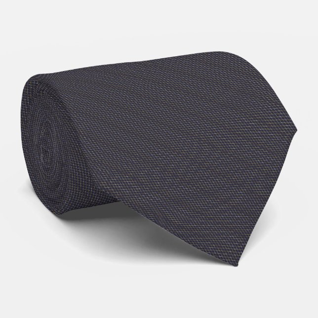 Gold Diamond Pattern Neck Tie (Rolled)