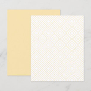 Gold Diamond Pattern on White Scrapbook Paper
