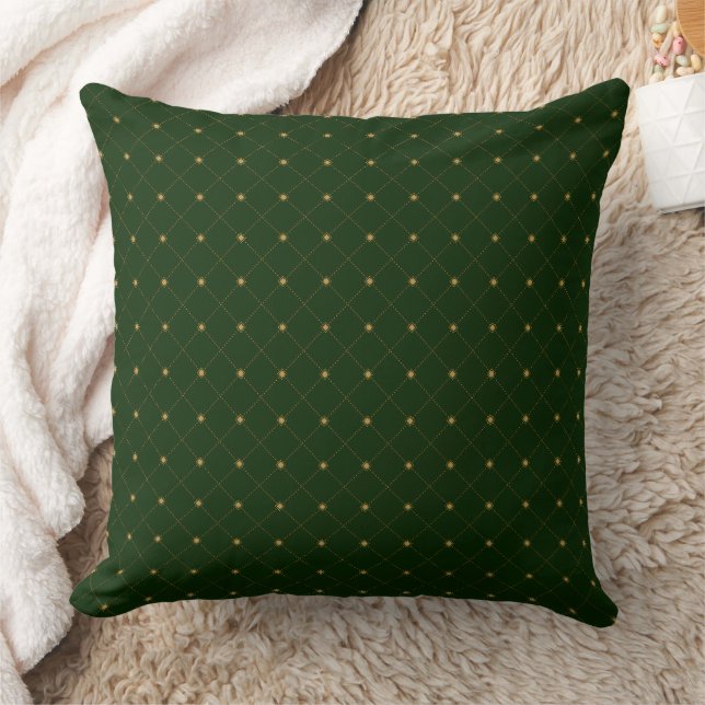 Gold Diamond Pattern Throw Pillow (Blanket)
