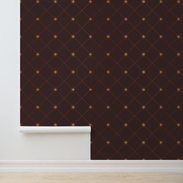 Gold Diamond Pattern Wallpaper (Application)