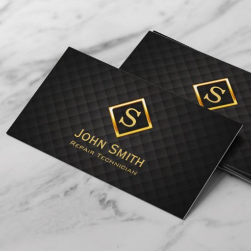 Customizable Gold Diamond Repair Technician Business Card