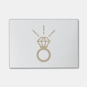 Gold Diamond Ring Post-it Notes
