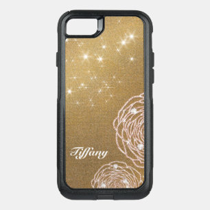 Gold Diamond Rose OtterBox Commuter iPhone SE/8/7 Case