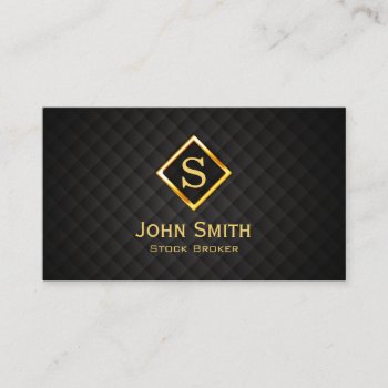Gold Diamond Stock Broker Business Card by cardfactory at Zazzle