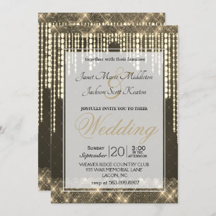 Gold Diamond Wedding Invitation