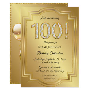 100th Anniversary Invitations | Zazzle