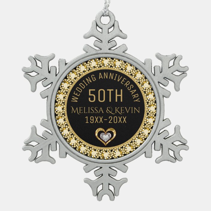 50th wedding anniversary christmas ornament