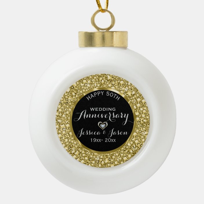 50th wedding anniversary christmas ornament