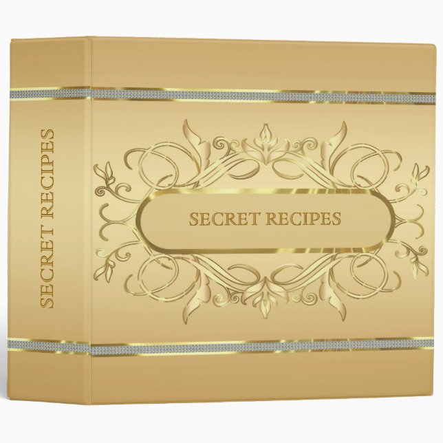 Gold & Diamonds Pattern Binder (Front/Spine)