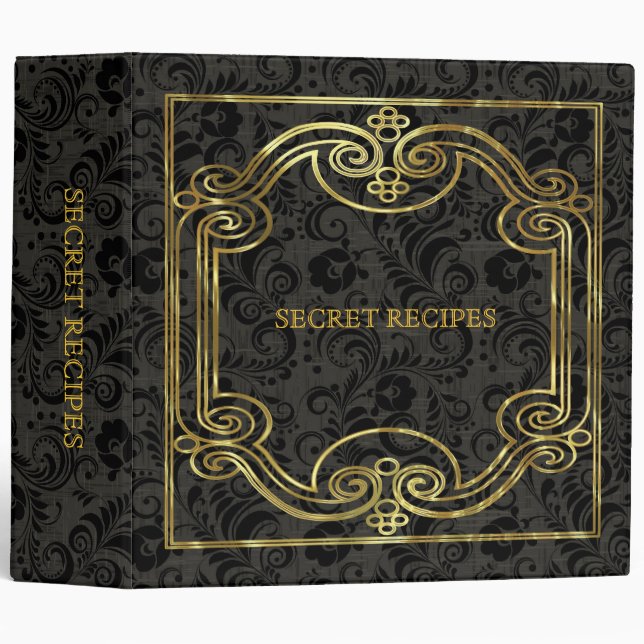 Gold & Diamonds Pattern Binder (Front/Spine)