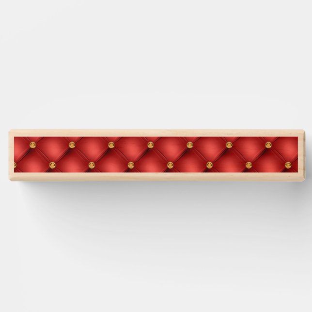 Gold Diamonds Tufted Leather Red Topple Tower (Front)