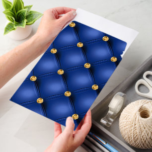 Gold Diamonds Tufted Navy Blue Envelope Mailers