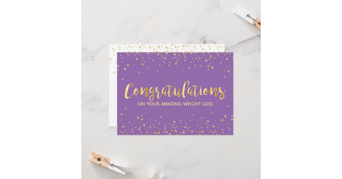 Gold Diet Slimming Weight Loss Congratulations Card | Zazzle.com