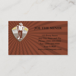 Gold Digger Miner Prospector Shield Business Card