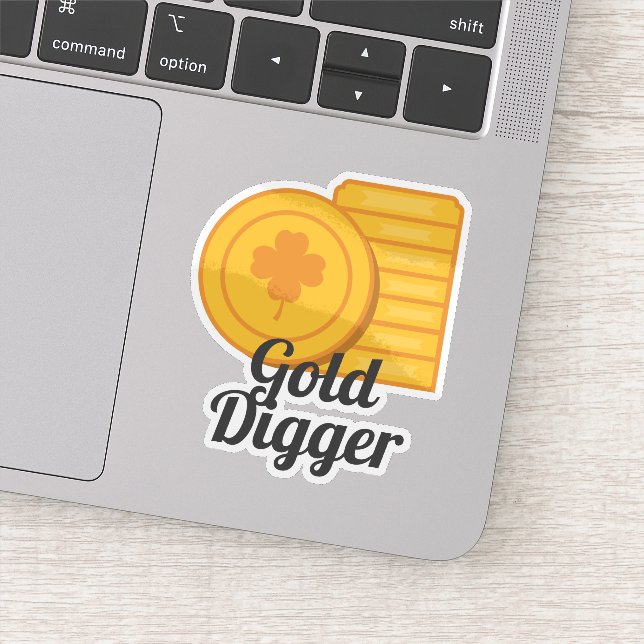 Gold Digger St Patrick's Day Gold Coins Sticker (Detail)