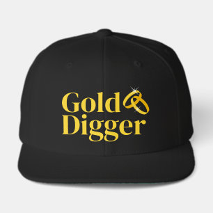 Gold Digger wedding hat with golden rings