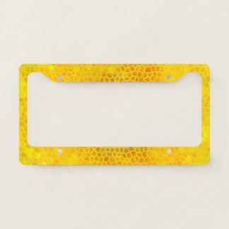 Gold Dinosaur Hide License Plate Frame