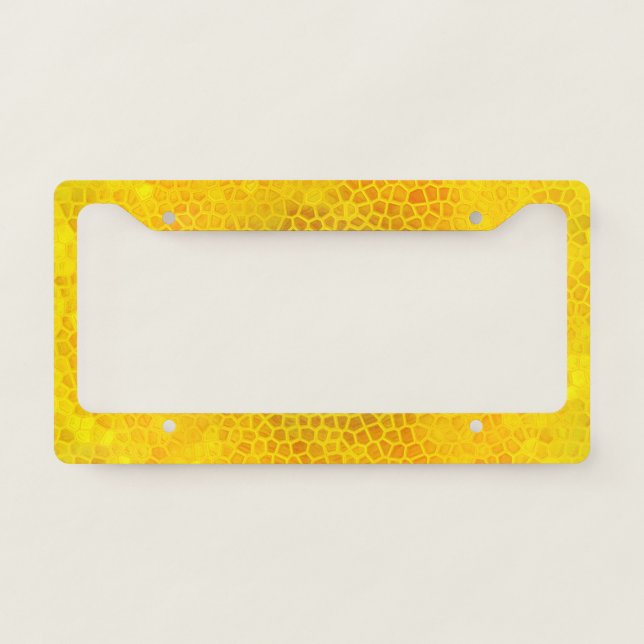 Gold Dinosaur Hide License Plate Frame (Front)