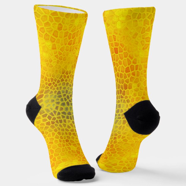 Gold Dinosaur Hide Socks (Angled)