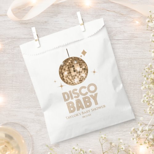 Gold Disco Ball Disco Baby Baby Shower Favor Bag
