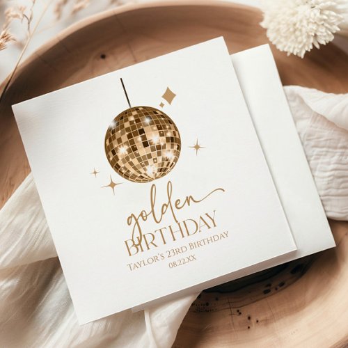 Gold Disco Ball Golden Birthday Party