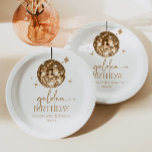 Gold Disco Ball Golden Birthday Party Paper Plates<br><div class="desc">These are Gold Disco Ball Golden Birthday Party Paper Plates!</div>