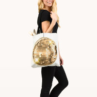 Gold Disco Ball Motif, Retro 70s Theme, Girly