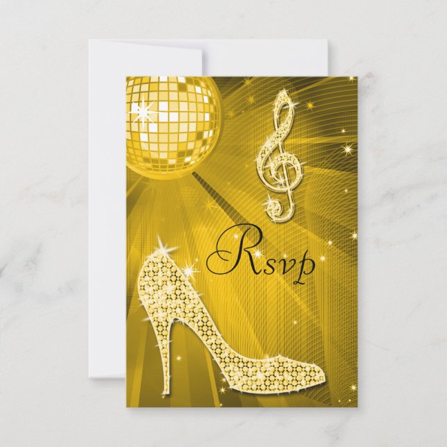 Gold Disco Ball Sparkle Heels RSVP (Front)