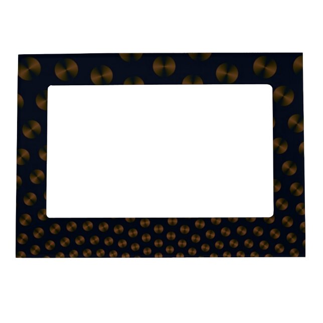 Gold Discs on Blue 5x7 Magnetic Frame (Front)