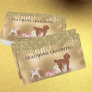 Gold Dog Grooming Glitter Pet Services Business Card
