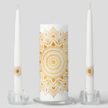Gold Doilies Monogram Initials  Unity Candle Set