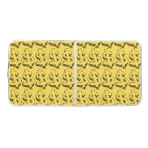 gold dolar beer pong table