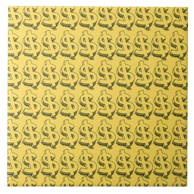 gold dolar ceramic tile (Front)