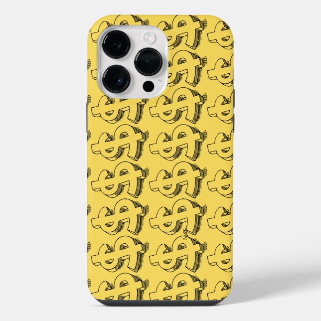 gold dolar iphone case (Back)