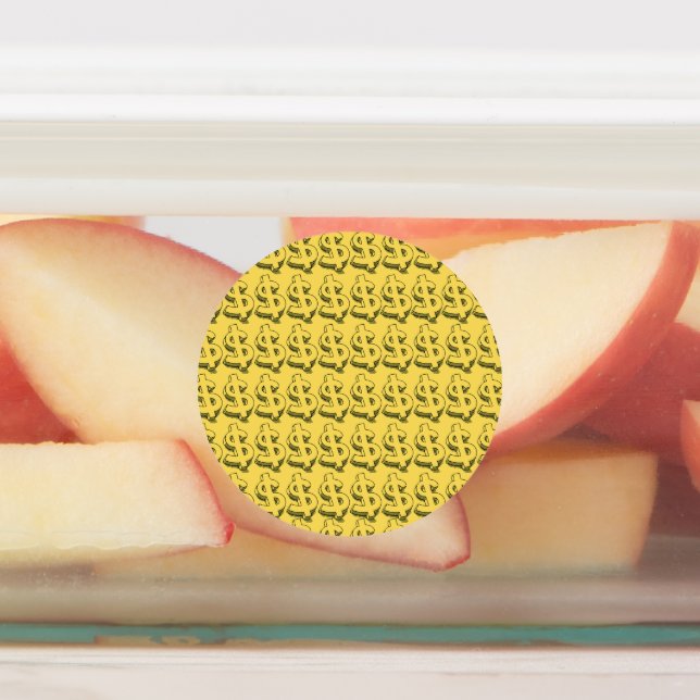 gold dolar labels (Affixed)