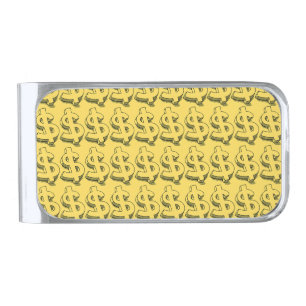 gold dolar silver finish money clip