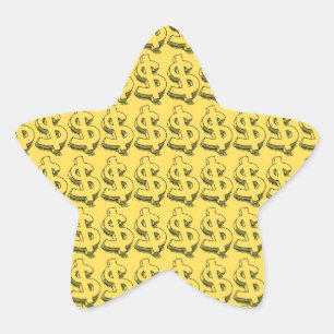 gold dolar star sticker