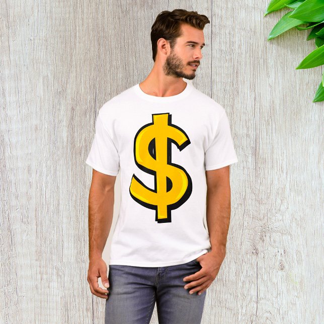Gold Dollar Sign Bold Yellow Money Symbol T-Shirt (Creator Uploaded)