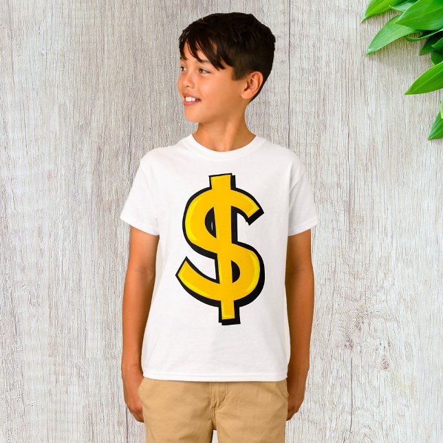 Gold Dollar Sign Bold Yellow Money Symbol T-Shirt (Creator Uploaded)