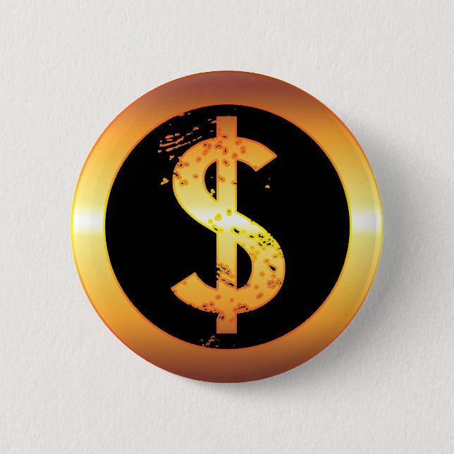 GOLD DOLLAR SIGN BUTTON (Front)