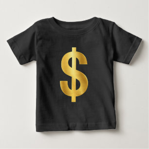 Gold Dollar Sign Symbol – Luxury Money Minimalist Baby T-Shirt