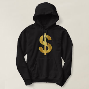 Gold Dollar Sign Symbol – Luxury Money Minimalist Hoodie